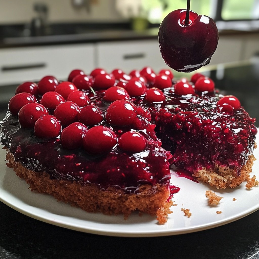 Rote Grütze mit Kirschen