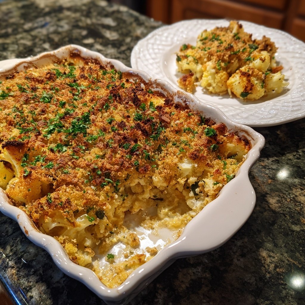 Blumenkohl Auflauf Mit Haferflocken