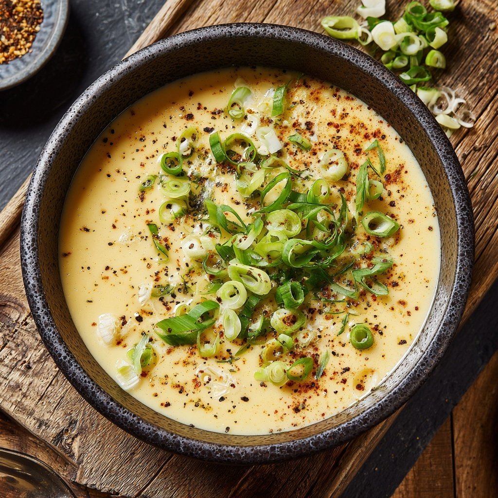 Blumenkohlsuppe mit Lauchzwiebeln