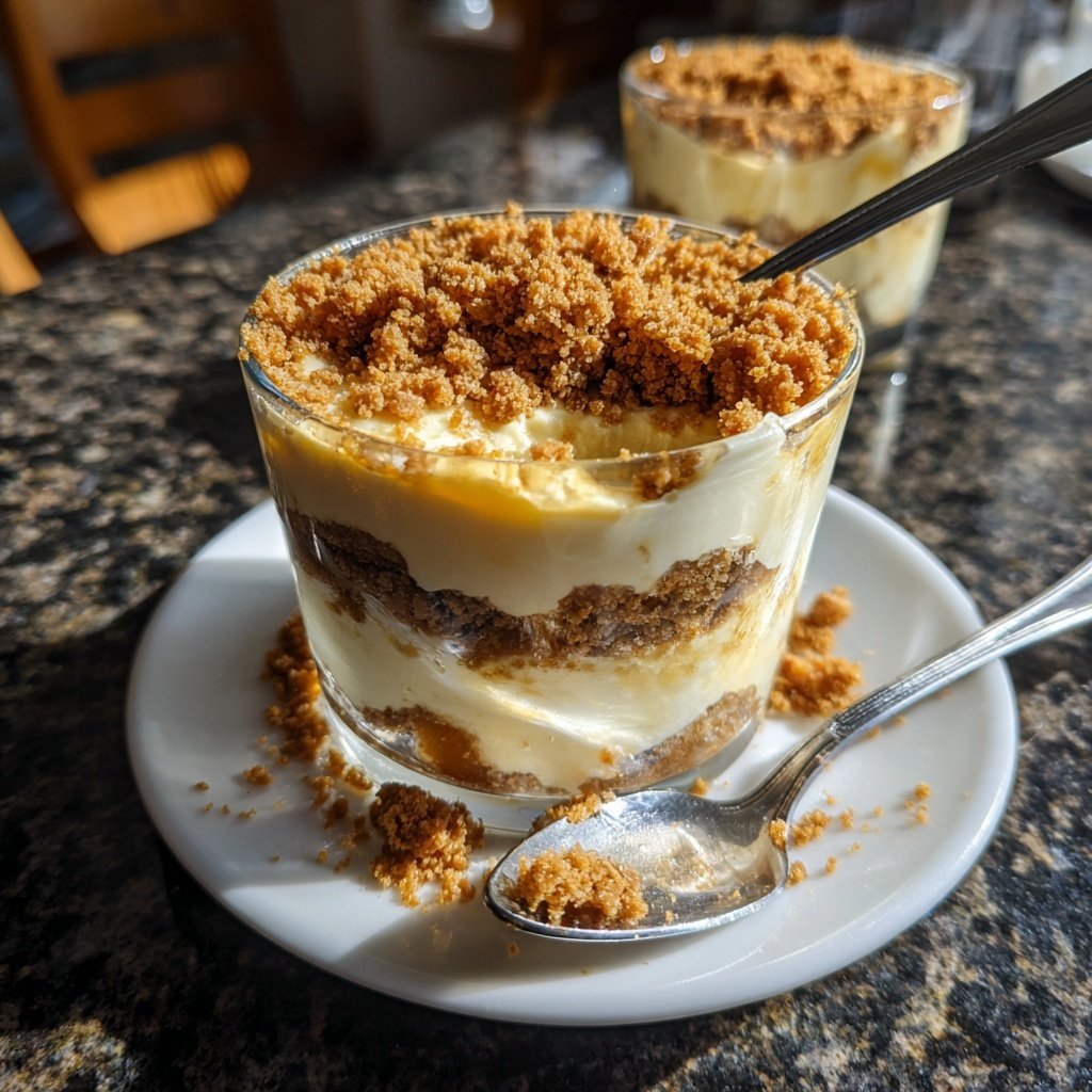 Spekulatius-Apfel-Cheesecake Dessert im Glas