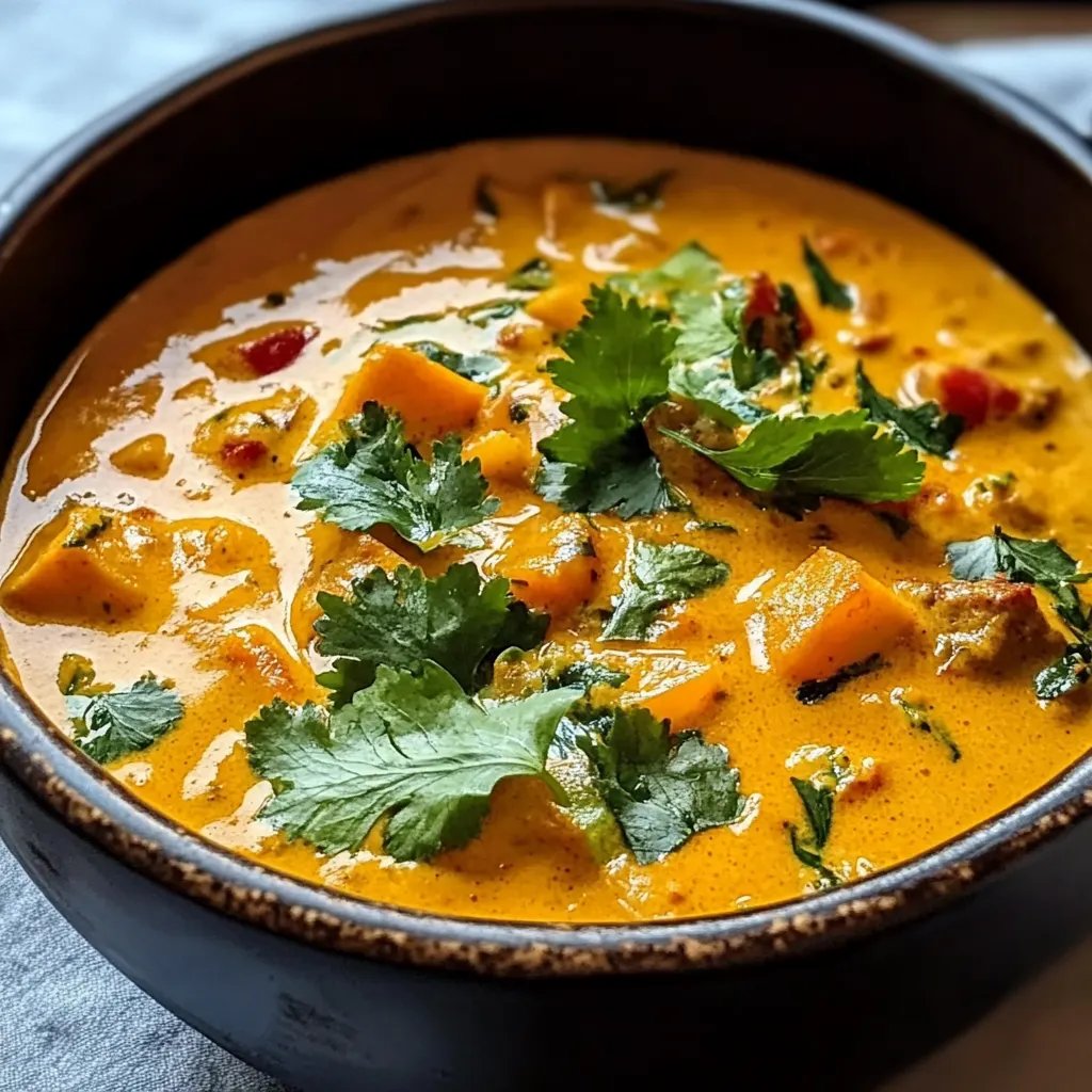 Kürbis-Curry mit Kokosmilch