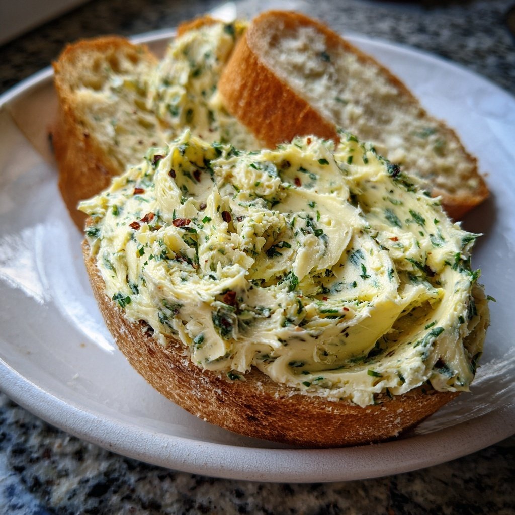 Kräuterbutter Mit Pfeffer Und Meersalz