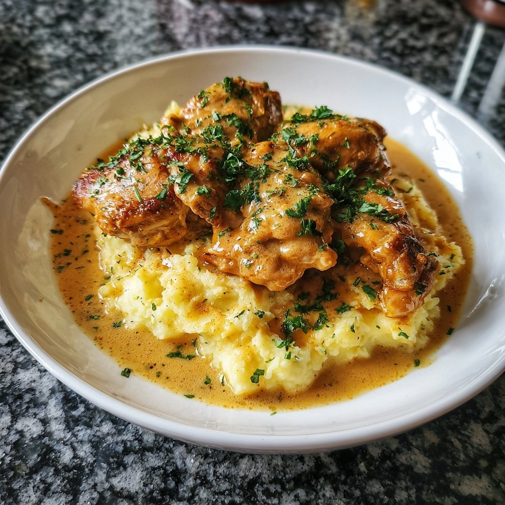 Hausmannskost Cremiges Hähnchen mit Kartoffelpüree