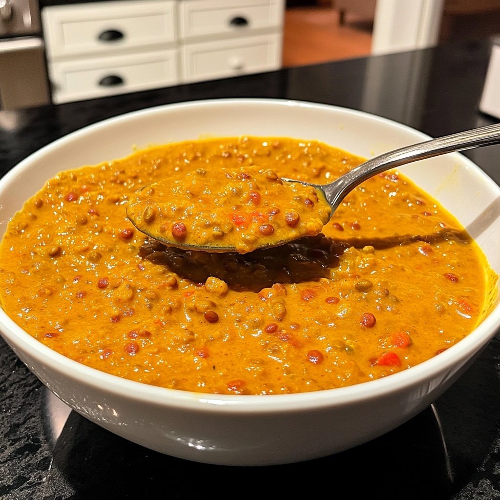 Rotes Linsencurry mit Kokosmilch