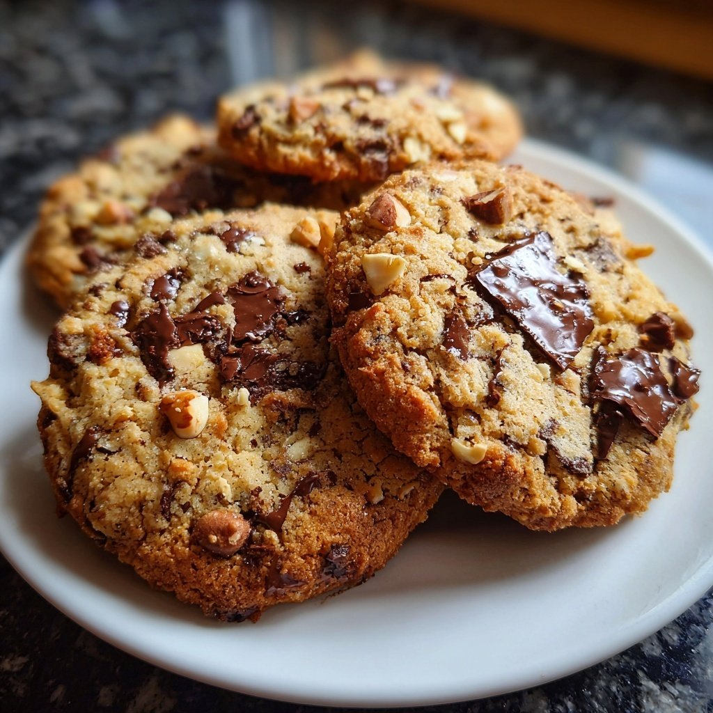 Cookies mit Haselnüssen und Schokolade