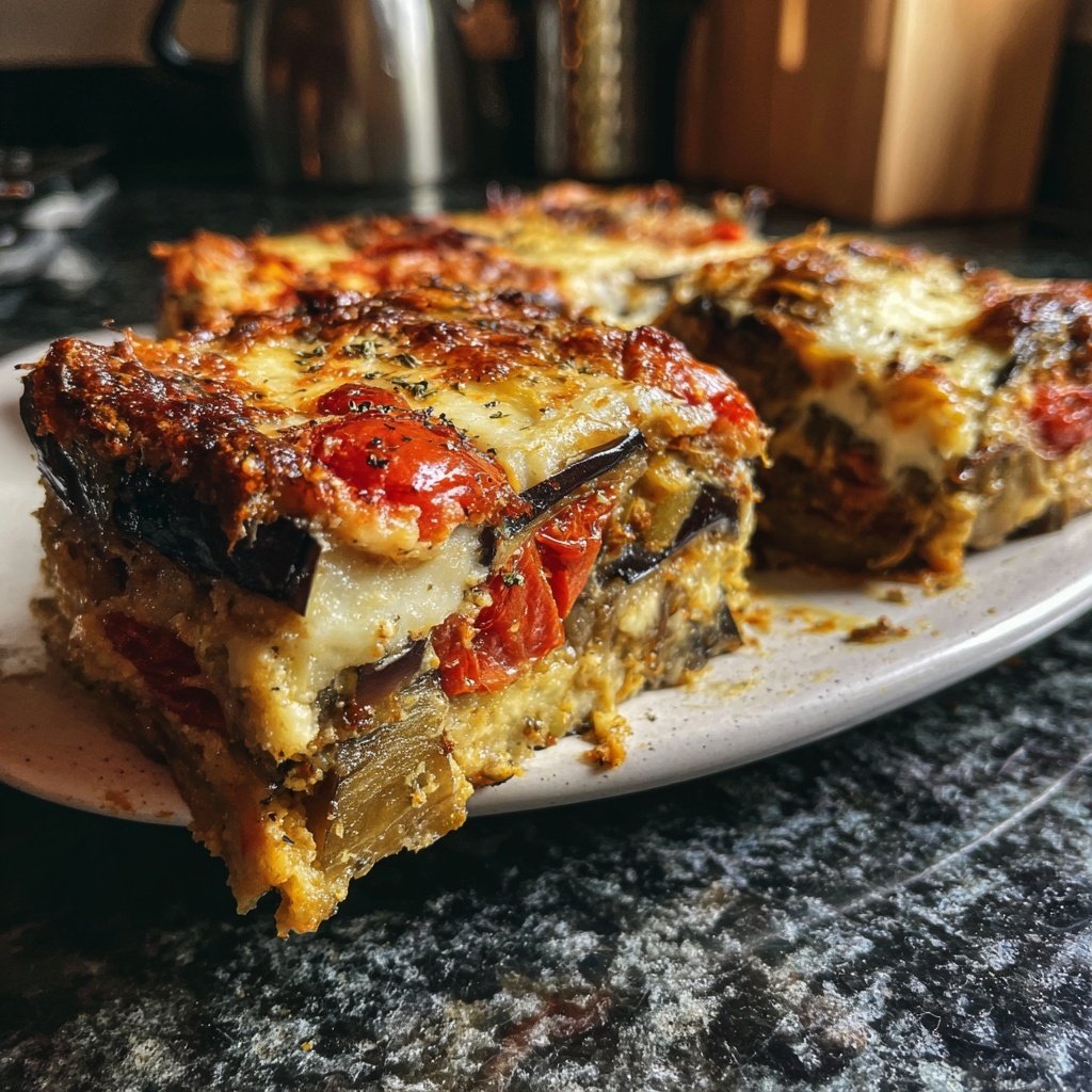 Auberginenauflauf vegetarisch aus dem Ofen