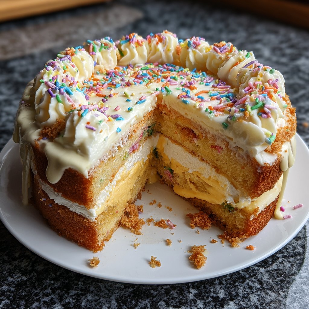 Geburtstagskuchen mit Sahnecreme