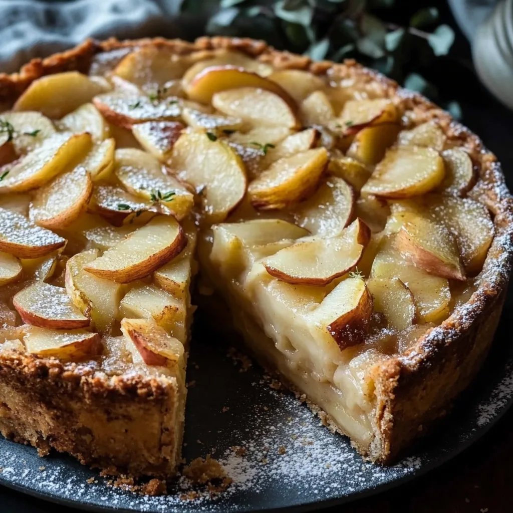 Gedeckter Apfelkuchen