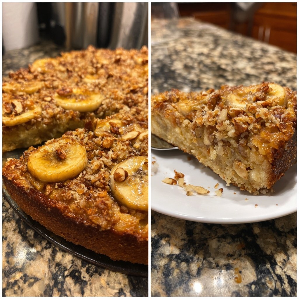 Bananenkuchen mit Nusskruste
